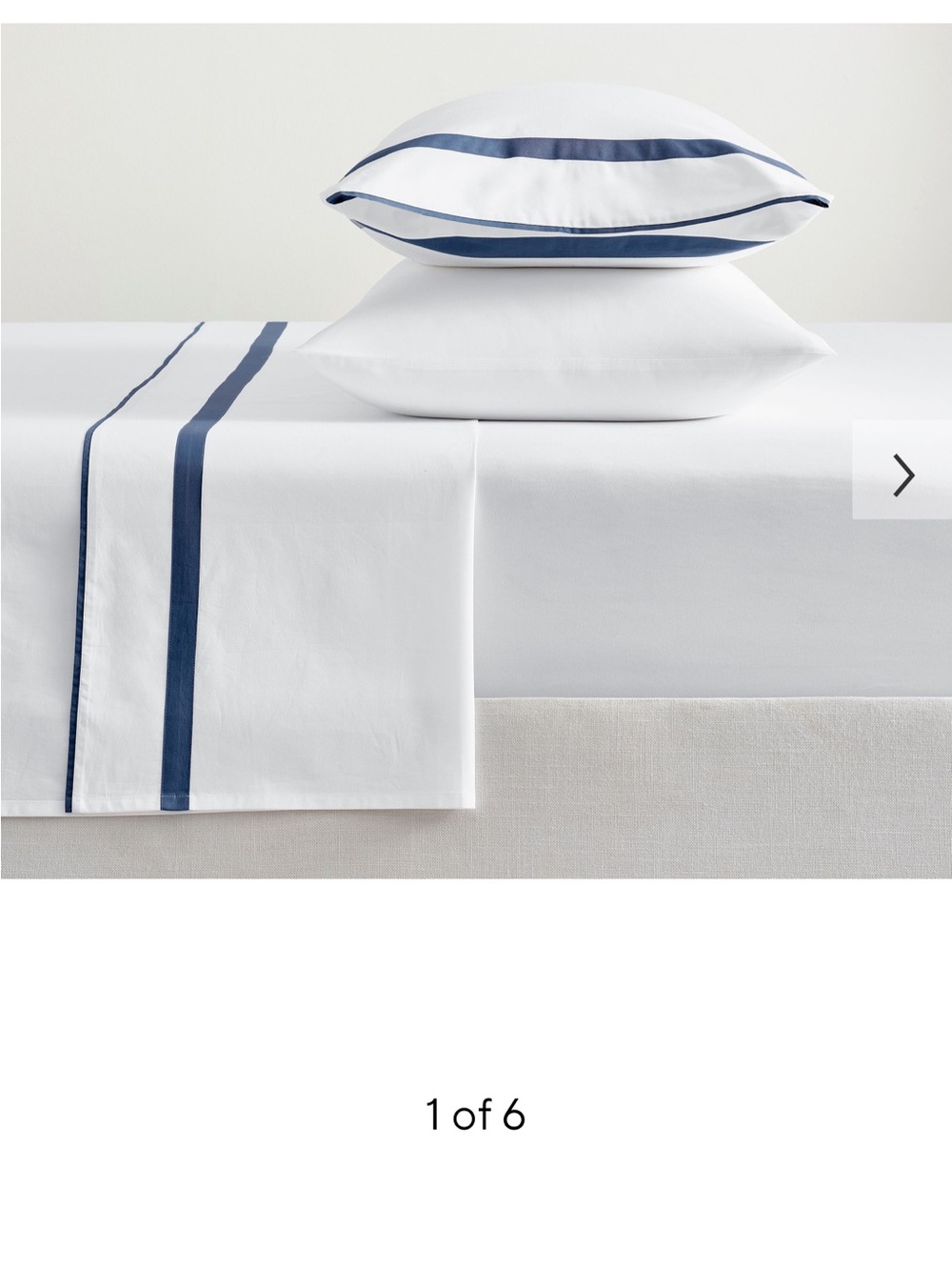 Pottery Barn Morgan King Sheet Set with Navy Stripes $229 instore my price 129$